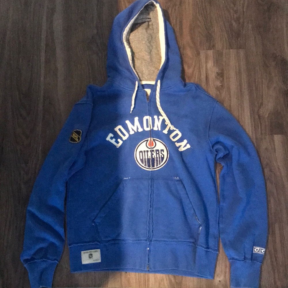 EDMONTON OILERS OFFICIAL NHL ZIP UP HOODIE